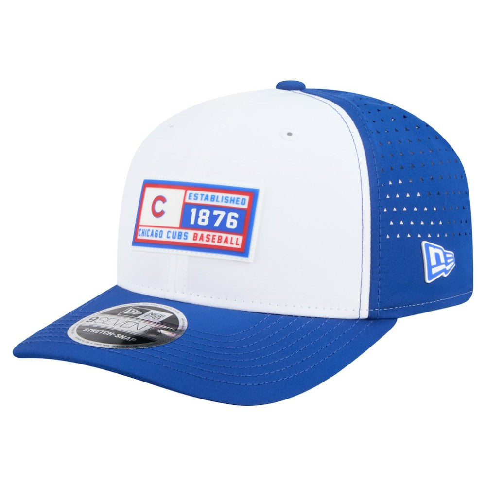 Chicago Cubs Established Patch 9SEVENTY Adjustable Hat White/Royal