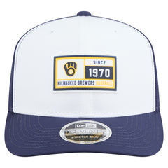 Milwaukee Brewers Established Patch 9SEVENTY Adjustable Hat White/Navy