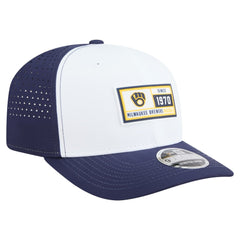 Milwaukee Brewers Established Patch 9SEVENTY Adjustable Hat White/Navy