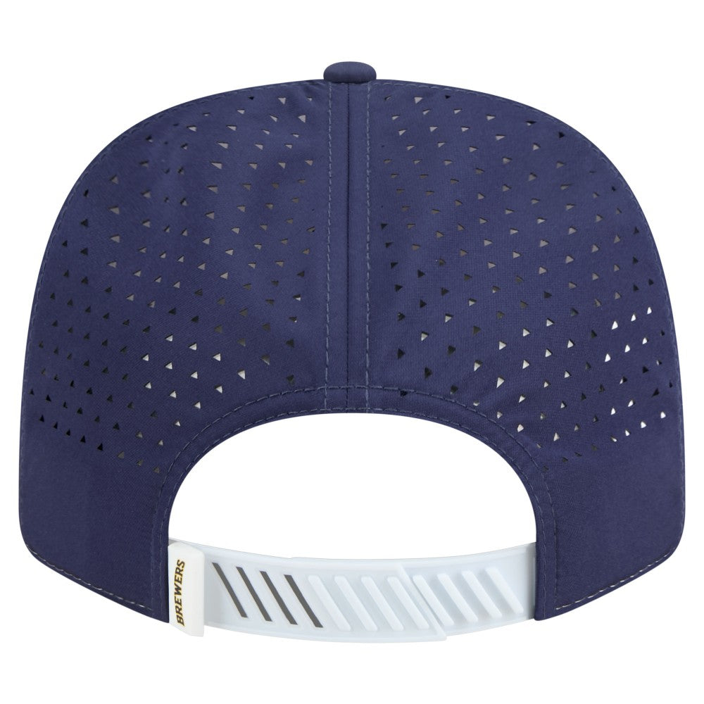 Milwaukee Brewers Established Patch 9SEVENTY Adjustable Hat White/Navy