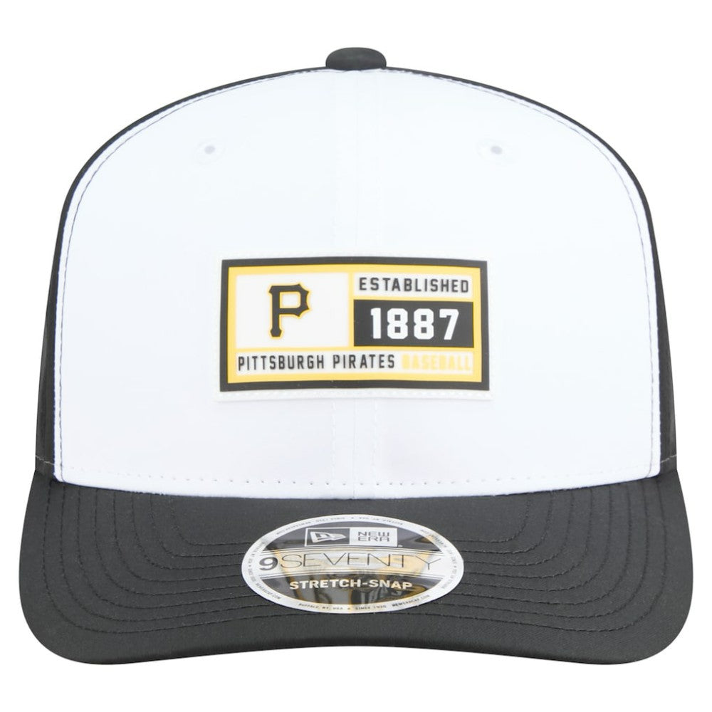 Pittsburgh Pirates Established Patch 9SEVENTY Adjustable Hat White/Black