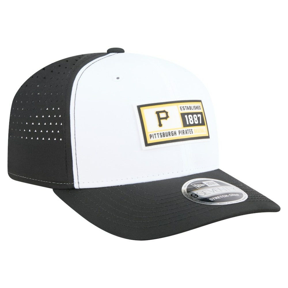 Pittsburgh Pirates Established Patch 9SEVENTY Adjustable Hat White/Black