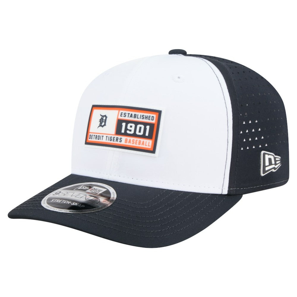 Detroit Tigers Established Patch 9SEVENTY Adjustable Hat White/Navy