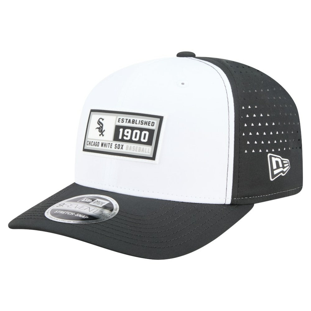 Chicago White Sox Established Patch 9SEVENTY Adjustable Hat White/Black