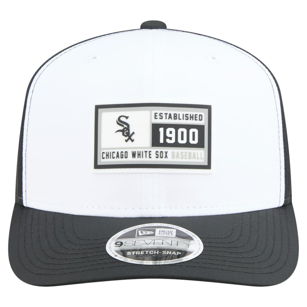 Chicago White Sox Established Patch 9SEVENTY Adjustable Hat White/Black
