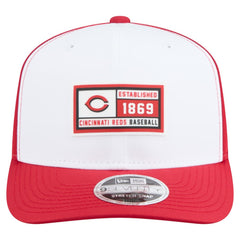Cincinnati Reds Established Patch 9SEVENTY Adjustable Hat White/Red