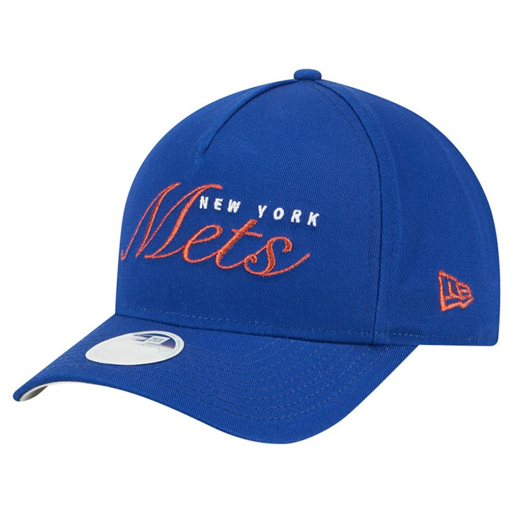 New York Mets Women's Metallic A-Frame 9FORTY Adjustable Hat Royal