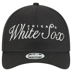 Chicago White Sox Women's Metallic A-Frame 9FORTY Adjustable Hat Black