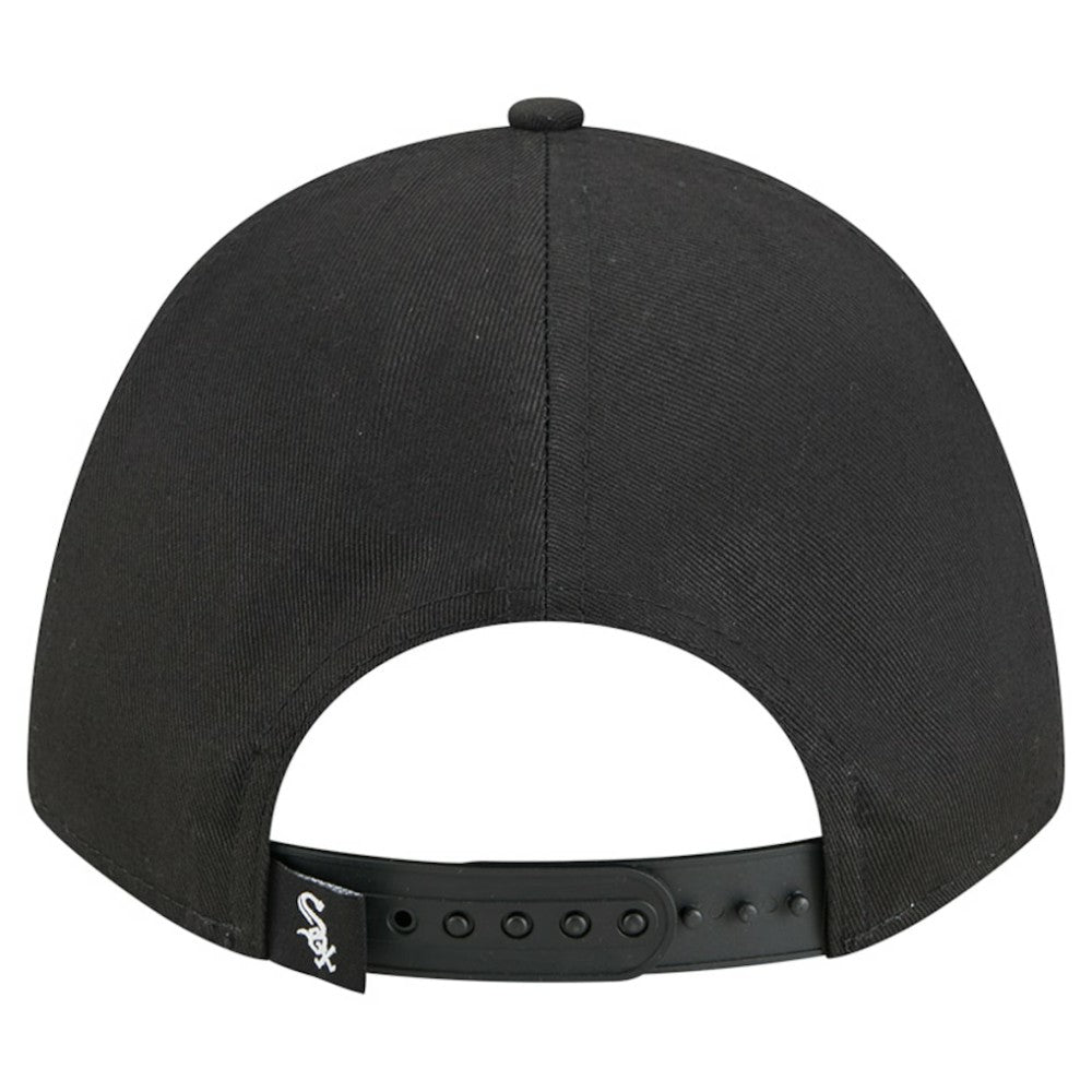 Chicago White Sox Women's Metallic A-Frame 9FORTY Adjustable Hat Black