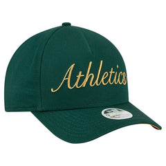 Athletics Women's Metallic A-Frame 9FORTY Adjustable Hat Green