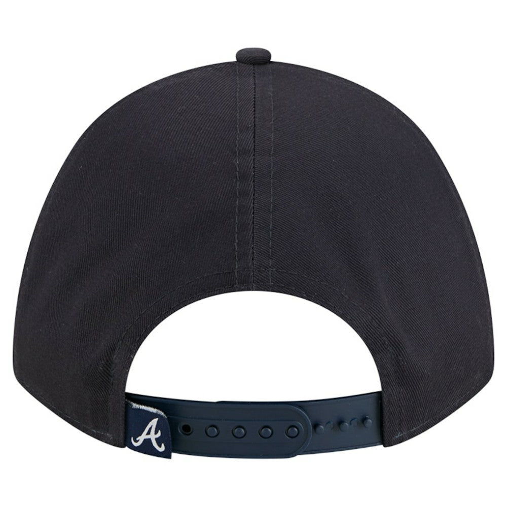 Atlanta Braves Women's Metallic A-Frame 9FORTY Adjustable Hat Navy