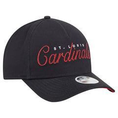 St. Louis Cardinals Women's Metallic A-Frame 9FORTY Adjustable Hat Navy