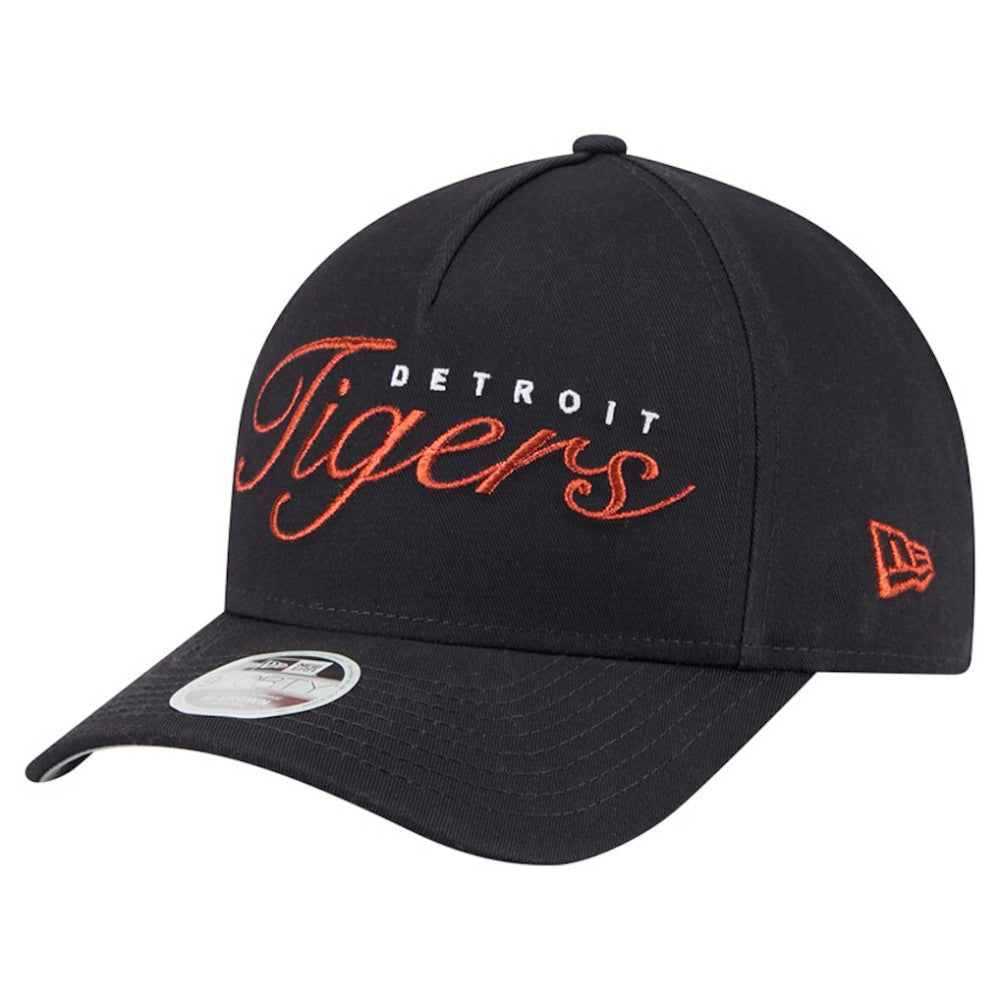 Detroit Tigers Women's Metallic A-Frame 9FORTY Adjustable Hat Navy