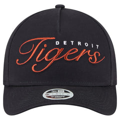 Detroit Tigers Women's Metallic A-Frame 9FORTY Adjustable Hat Navy
