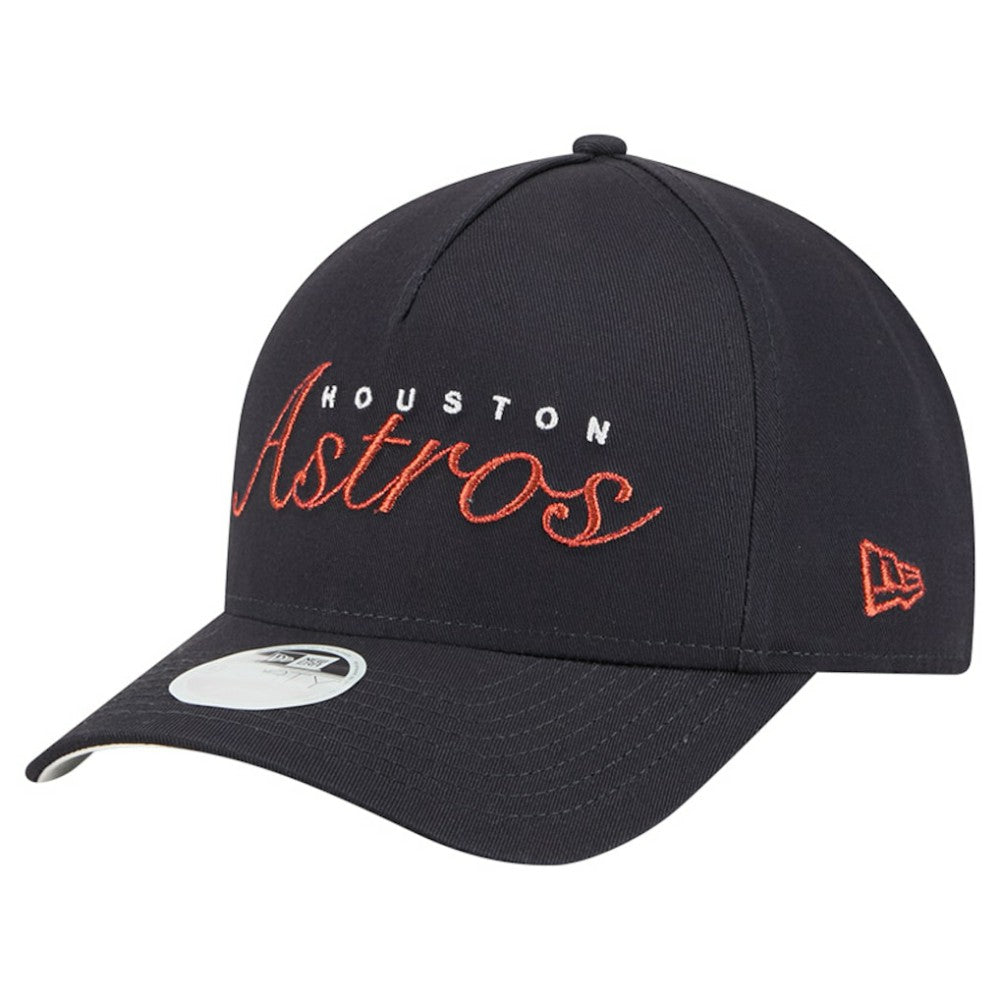 Houston Astros Women's Metallic A-Frame 9FORTY Adjustable Hat Navy