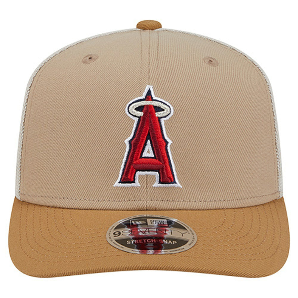 Los Angeles Angels 9SEVENTY Trucker Adjustable Hat Stone