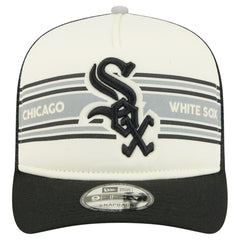 Chicago White Sox Banner A-Frame 9FIFTY Trucker Snapback Hat Cream/Black