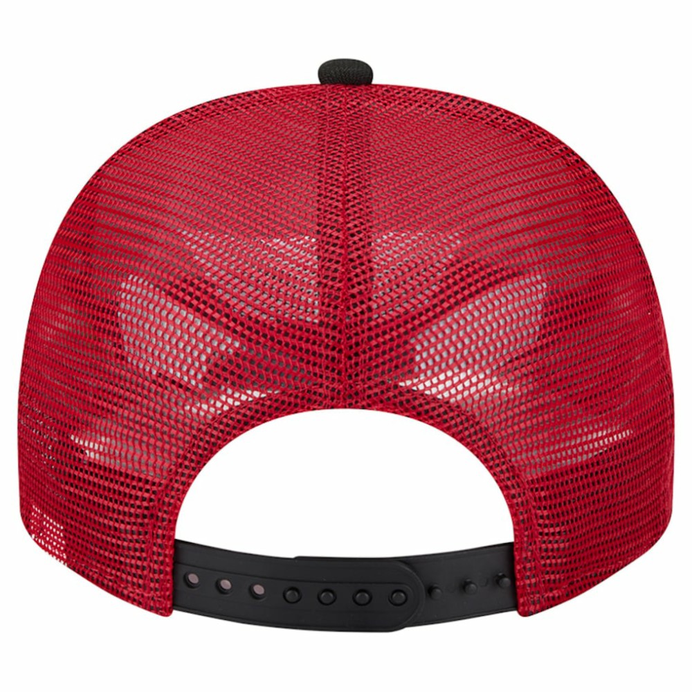 Cincinnati Reds Banner A-Frame 9FIFTY Trucker Snapback Hat Cream/Red