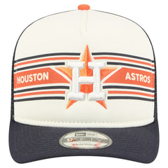 Houston Astros Banner A-Frame 9FIFTY Trucker Snapback Hat Cream/Navy