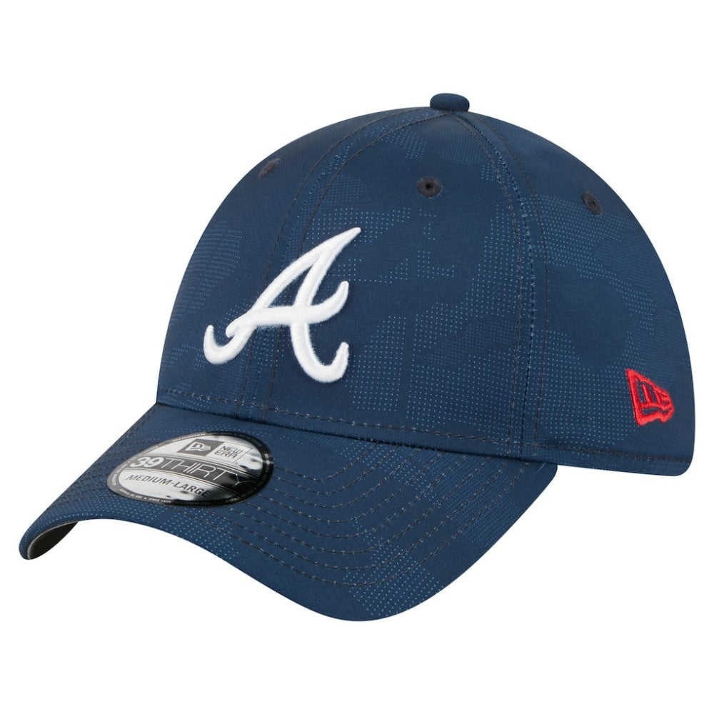 Atlanta Braves Tonal Camo 39THIRTY Flex Hat Navy