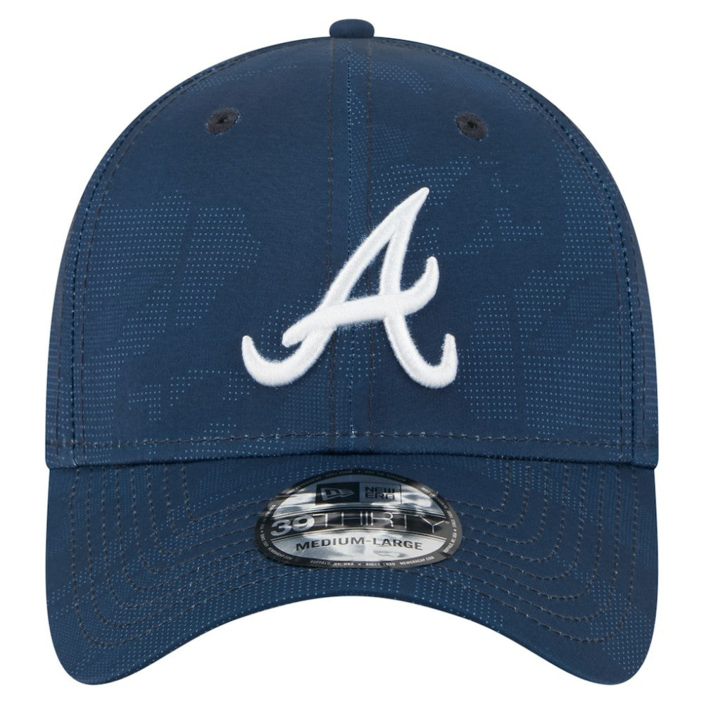 Atlanta Braves Tonal Camo 39THIRTY Flex Hat Navy