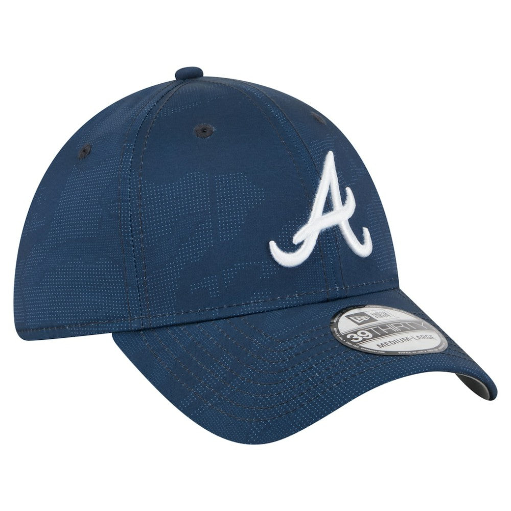 Atlanta Braves Tonal Camo 39THIRTY Flex Hat Navy