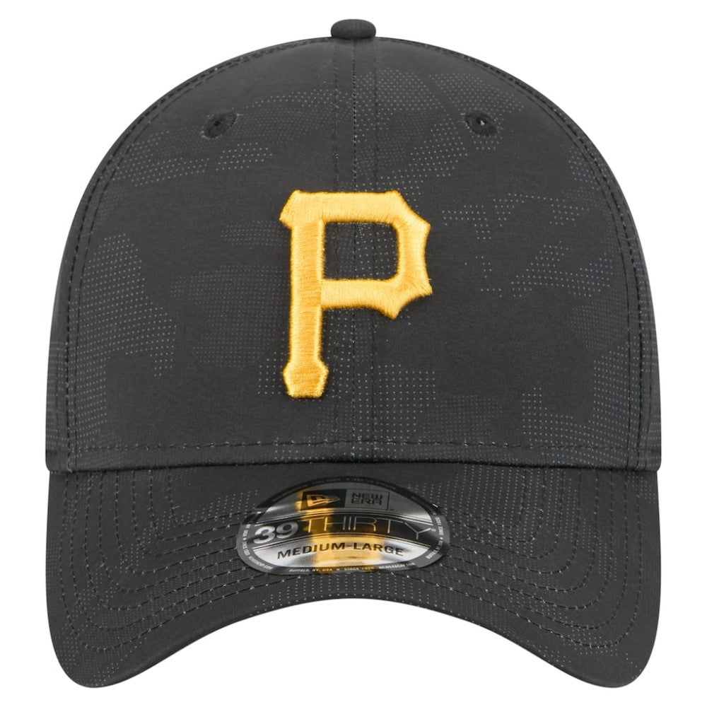 Pittsburgh Pirates Tonal Camo 39THIRTY Flex Hat Black