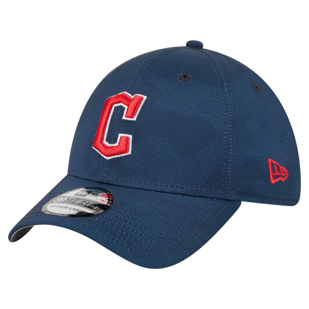 Cleveland Guardians Tonal Camo 39THIRTY Flex Hat Navy
