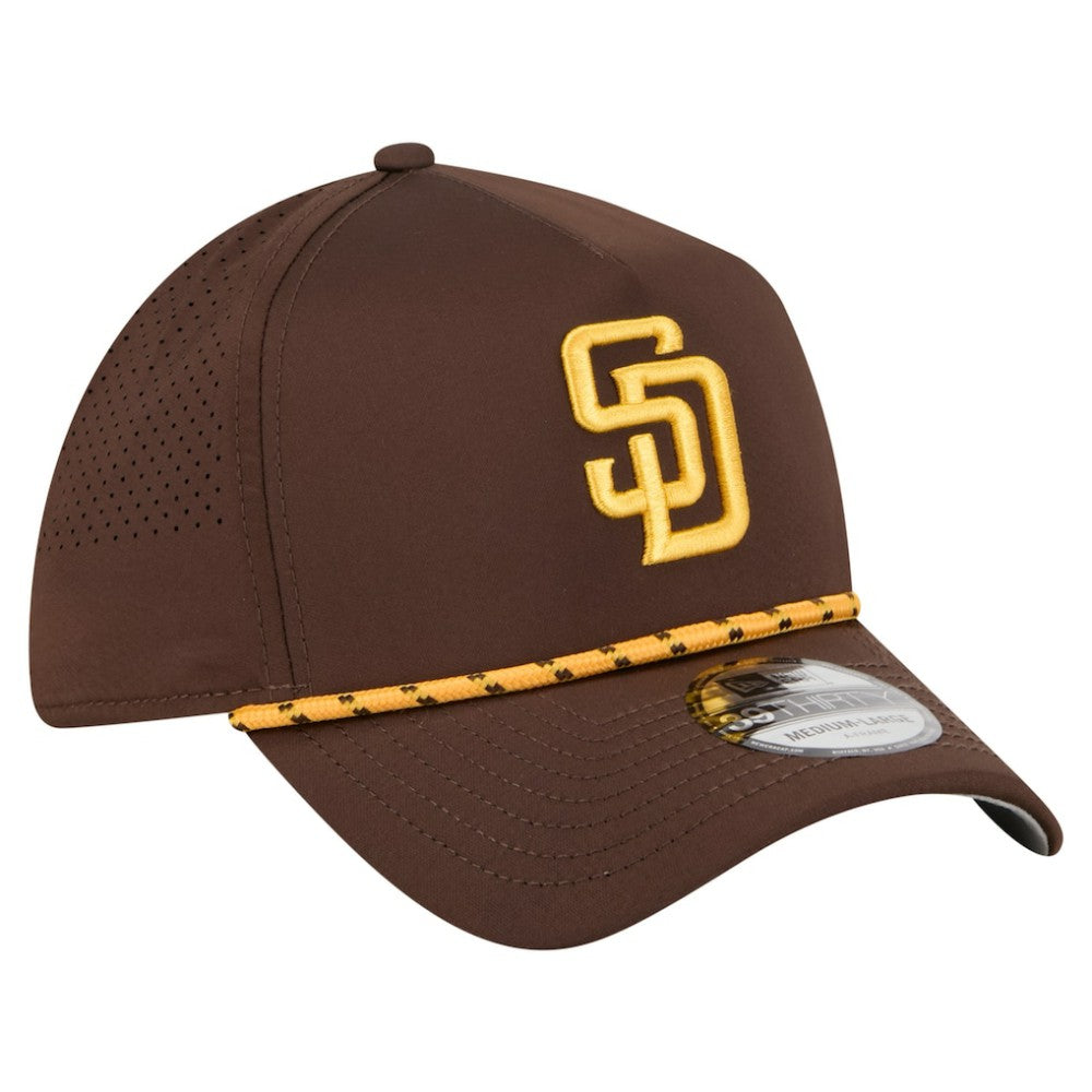 San Diego Padres 39THIRTY A-Frame Perforated Flex Hat Brown