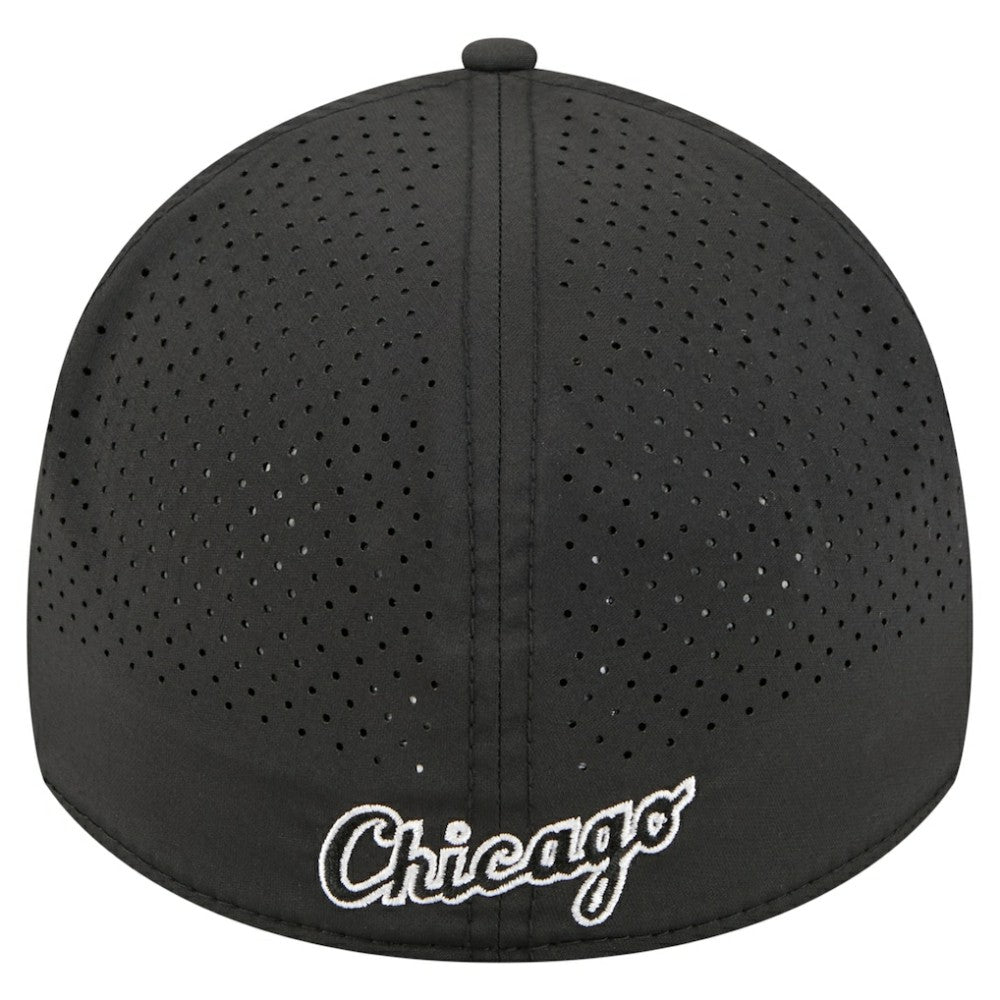 Chicago White Sox 39THIRTY A-Frame Perforated Flex Hat Black