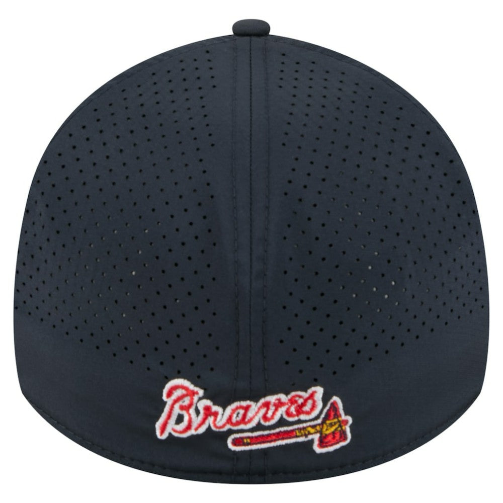 Atlanta Braves 39THIRTY A-Frame Perforated Flex Hat Navy