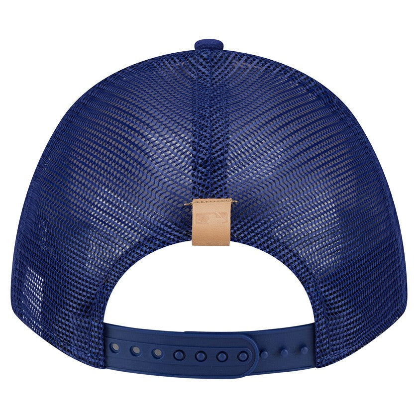 Los Angeles Dodgers Text A-Frame Trucker 9FORTY Hat Stone/Royal