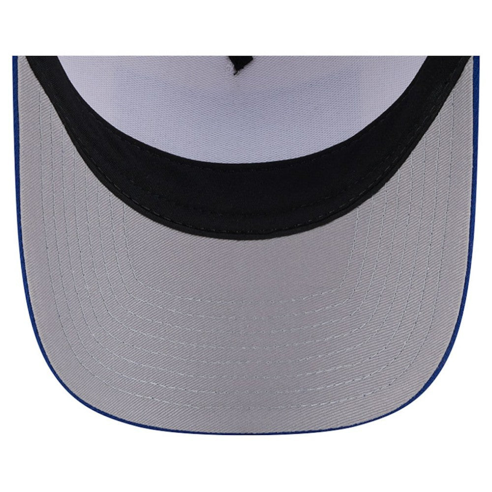 New York Mets Text A-Frame Trucker 9FORTY Hat Stone/Royal
