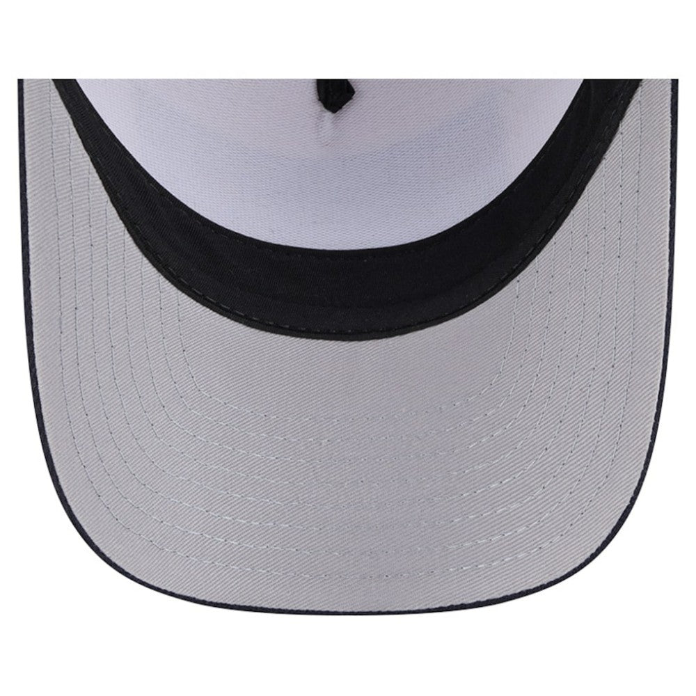 New York Yankees Text A-Frame Trucker 9FORTY Hat Stone/Navy