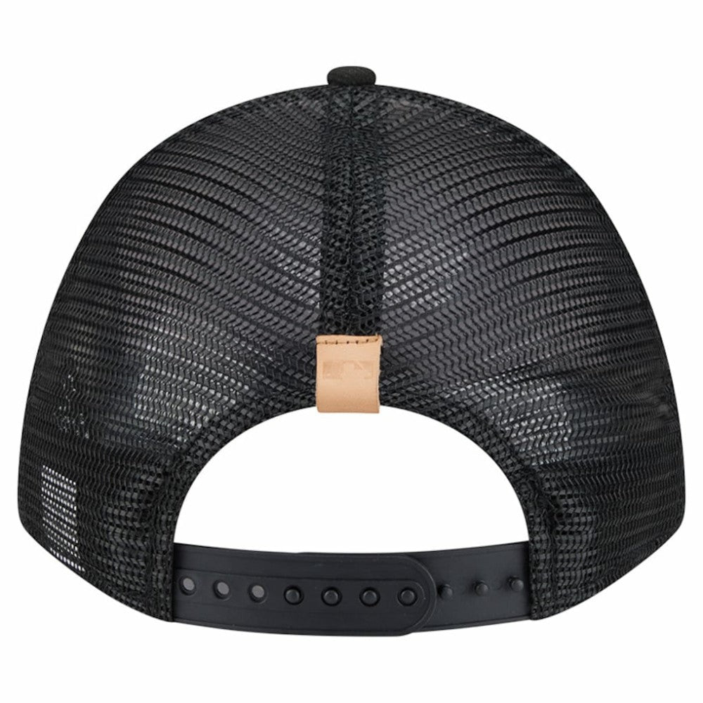 San Francisco Giants Text A-Frame Trucker 9FORTY Hat Stone/Black