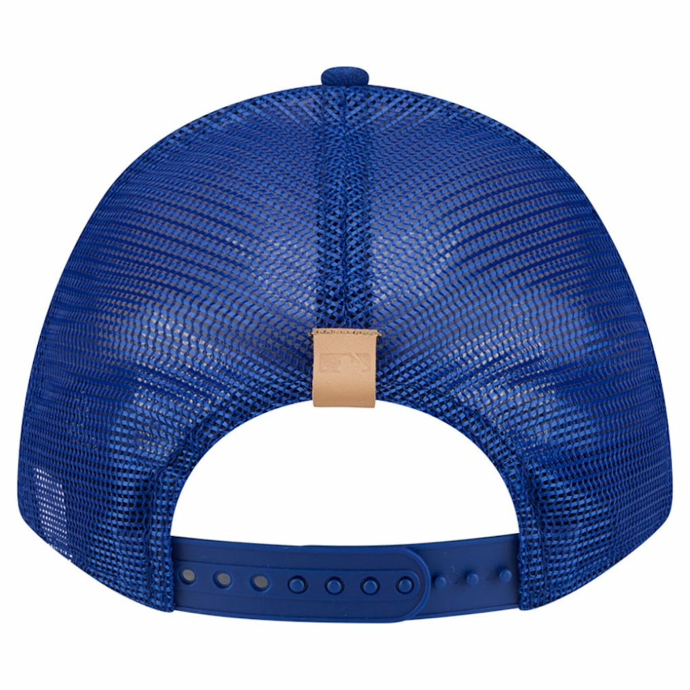 Chicago Cubs Text A-Frame Trucker 9FORTY Hat Stone/Royal