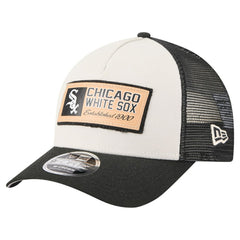 Chicago White Sox Text A-Frame Trucker 9FORTY Hat Stone/Black