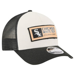 Chicago White Sox Text A-Frame Trucker 9FORTY Hat Stone/Black