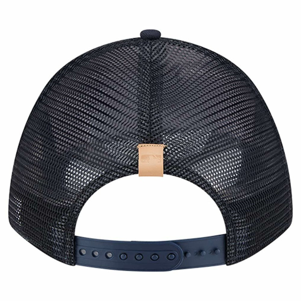 Detroit Tigers Text A-Frame Trucker 9FORTY Hat Stone/Navy