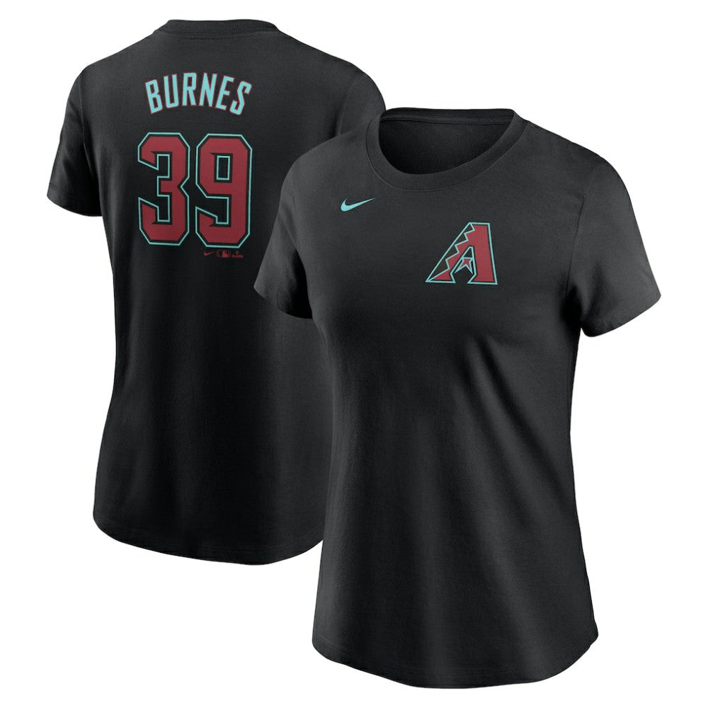 Corbin Burnes Arizona Diamondbacks Women's Fuse Name & Number T-Shirt Black