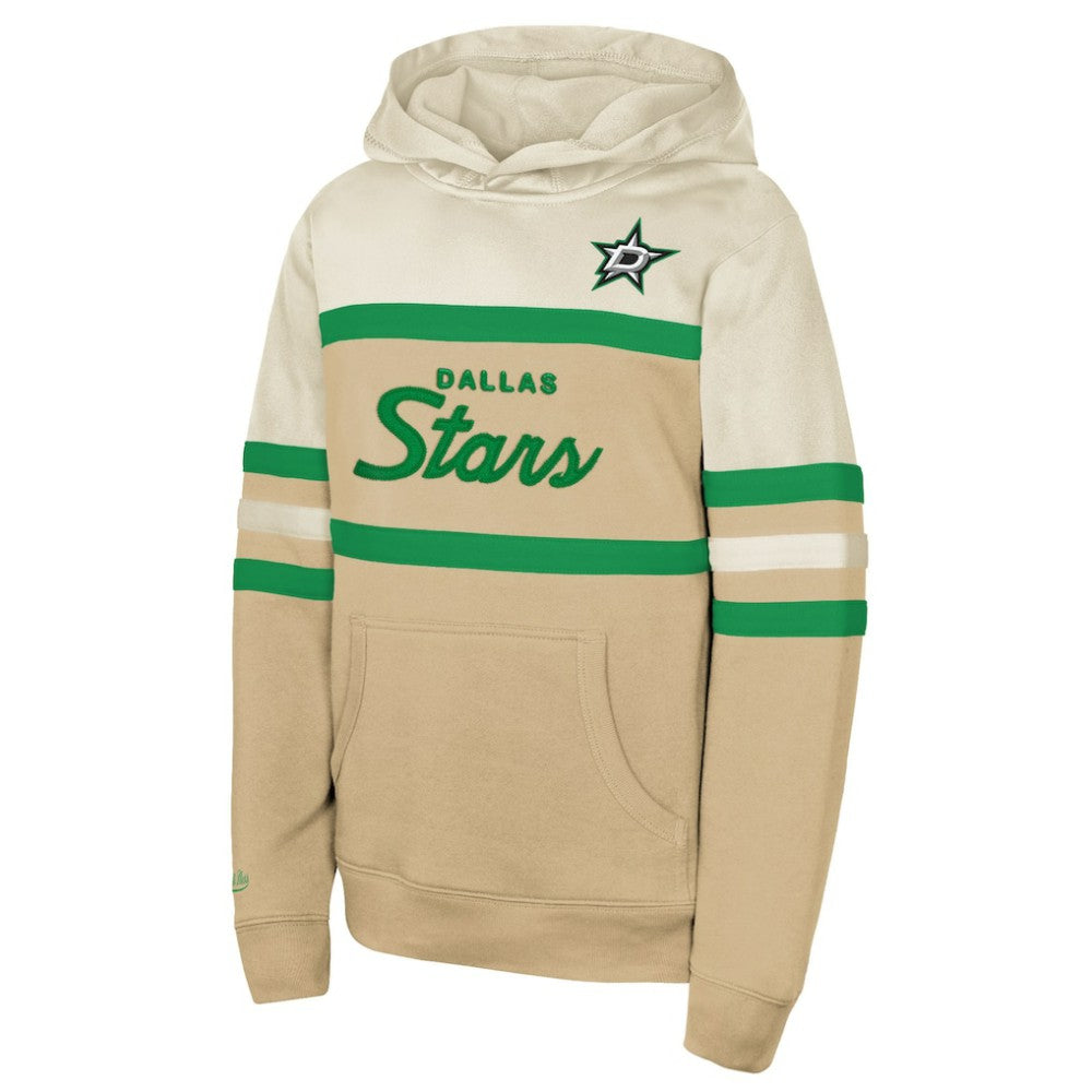 Dallas Stars Mitchell & Ness Youth Head Coach Pullover Hoodie - Tan Hoodies