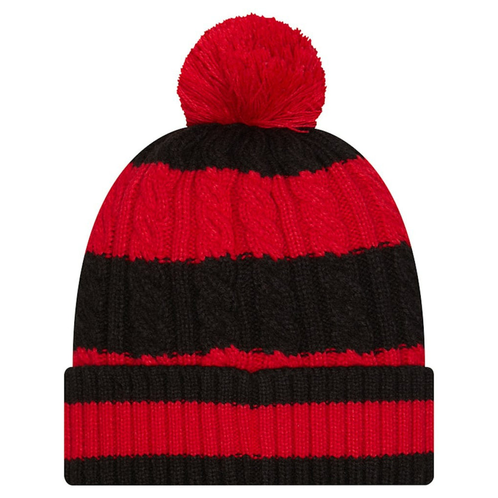 San Francisco 49ers New Era Women's Braided Cuffed Knit Hat with Pom - Scarlet sale