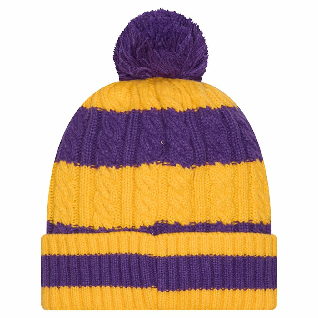 Minnesota Vikings New Era Women's Braided Cuffed Knit Hat with Pom - Purple sale