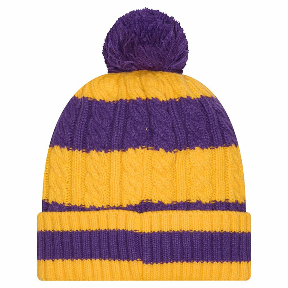 Minnesota Vikings New Era Women's Braided Cuffed Knit Hat with Pom - Purple sale