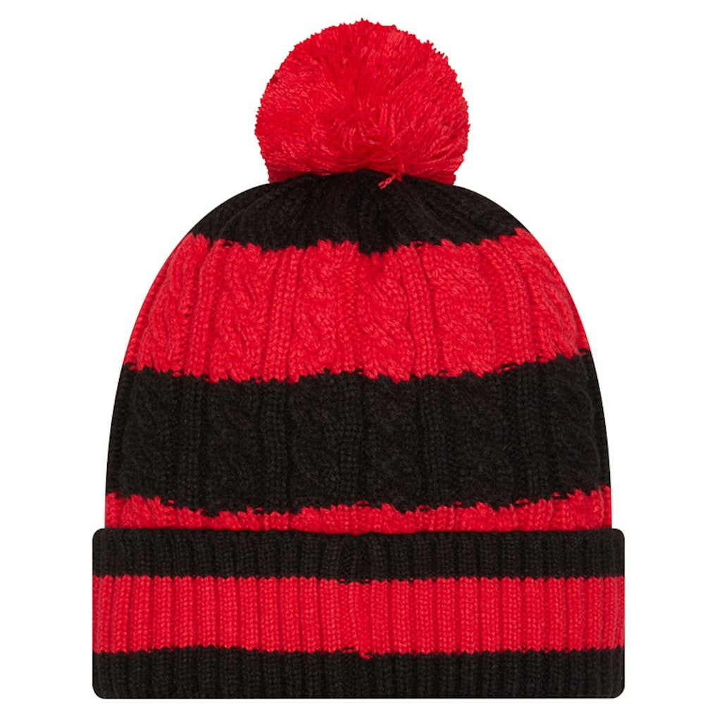 Kansas City Chiefs New Era Women's Braided Cuffed Knit Hat with Pom - Red discount