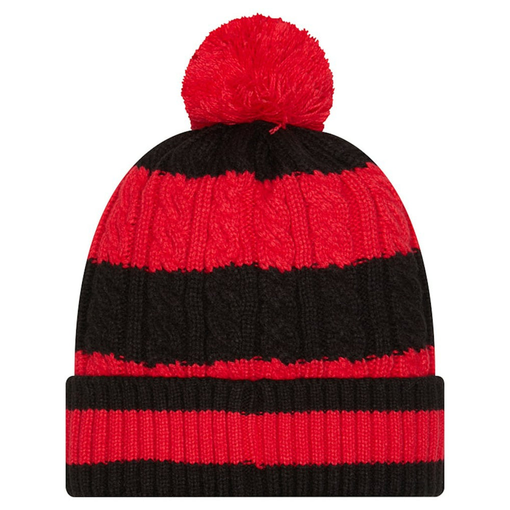 Kansas City Chiefs New Era Women's Braided Cuffed Knit Hat with Pom - Red discount