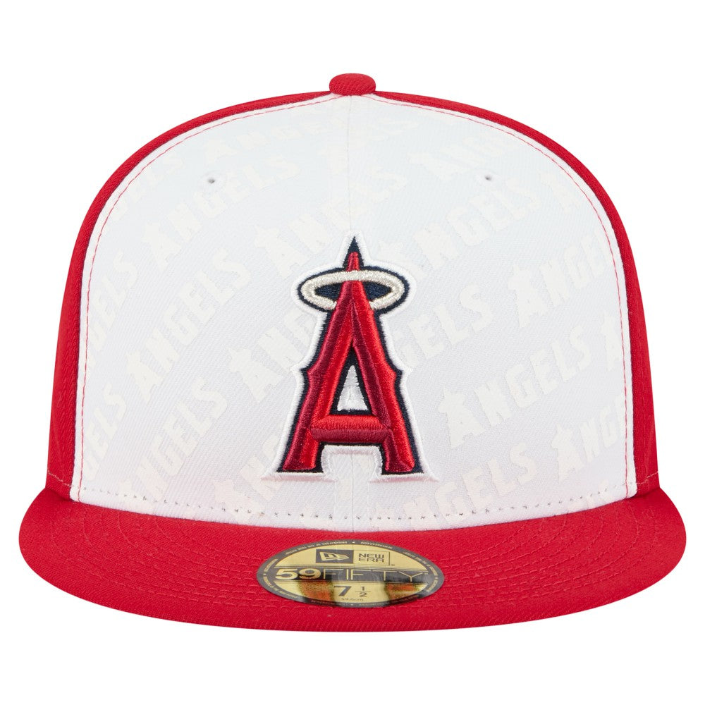 Los Angeles Angels Repeat 59FIFTY Fitted Hat White/Red