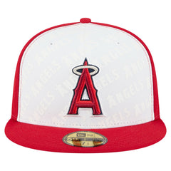 Los Angeles Angels Repeat 59FIFTY Fitted Hat White/Red