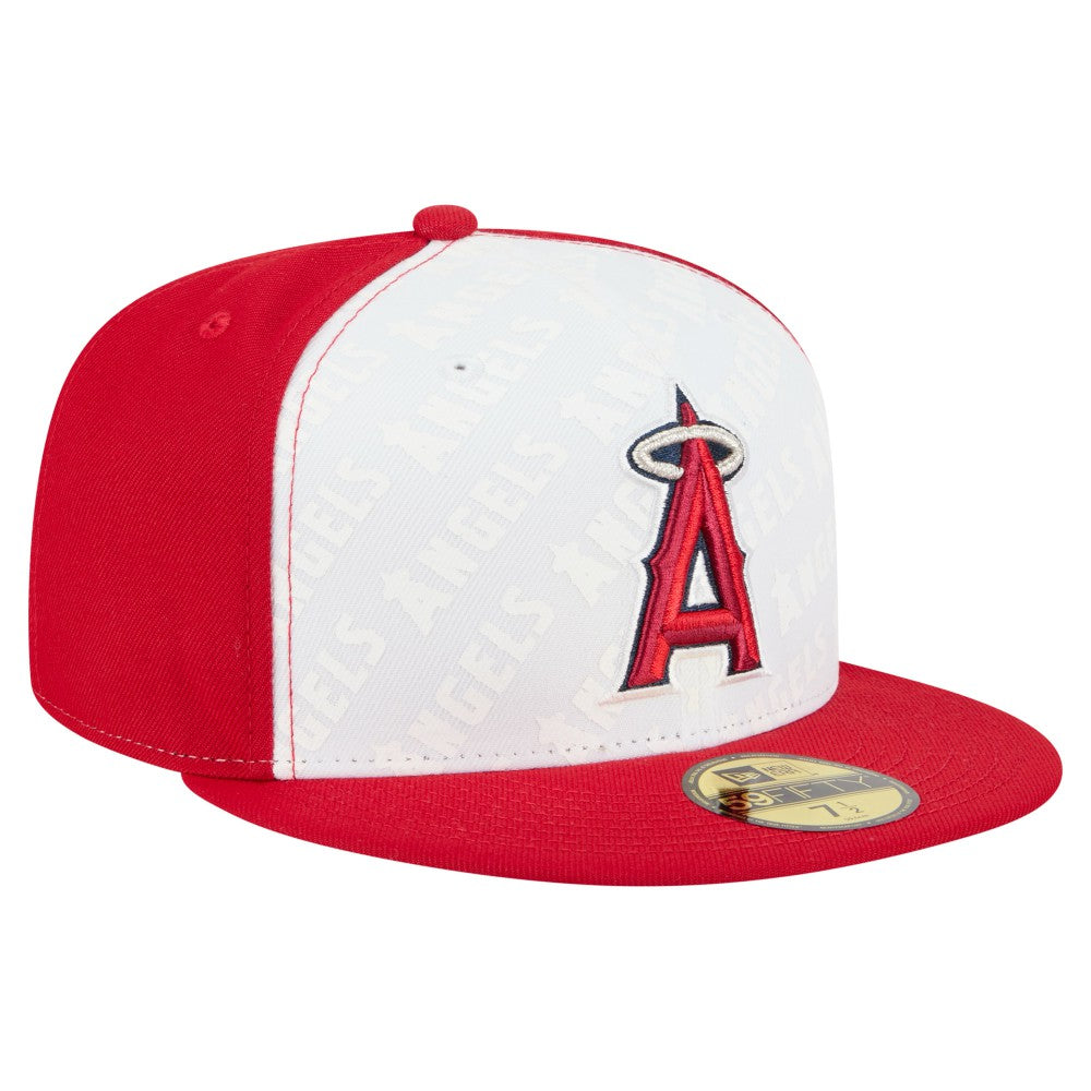 Los Angeles Angels Repeat 59FIFTY Fitted Hat White/Red