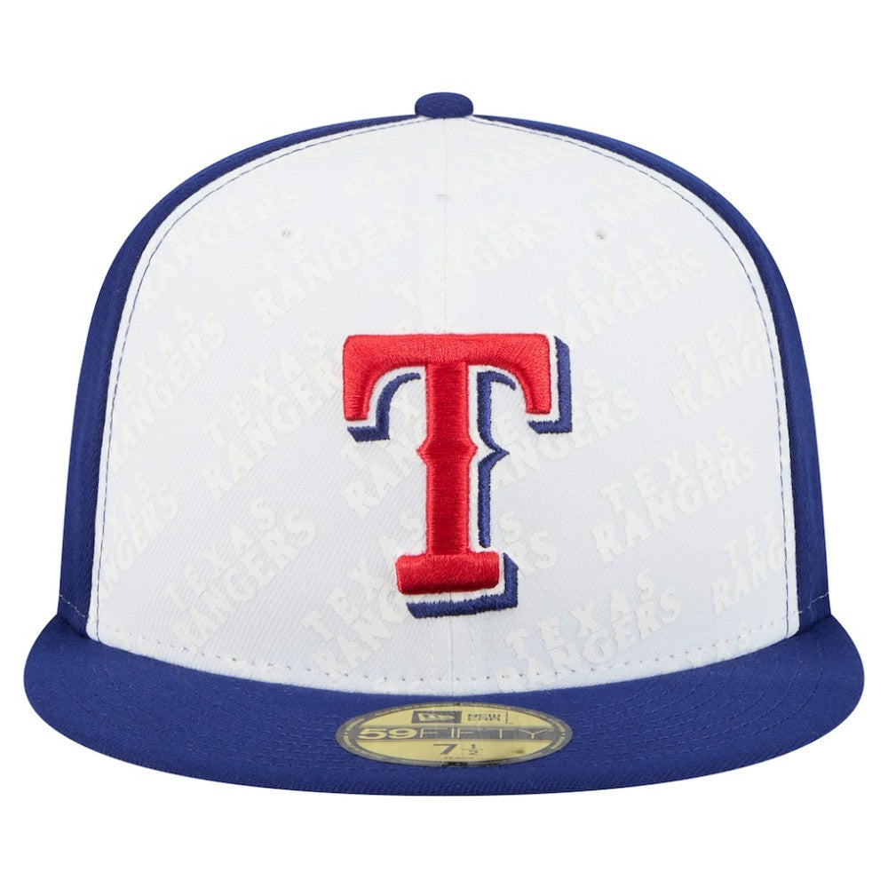 Texas Rangers Repeat 59FIFTY Fitted Hat White/Royal